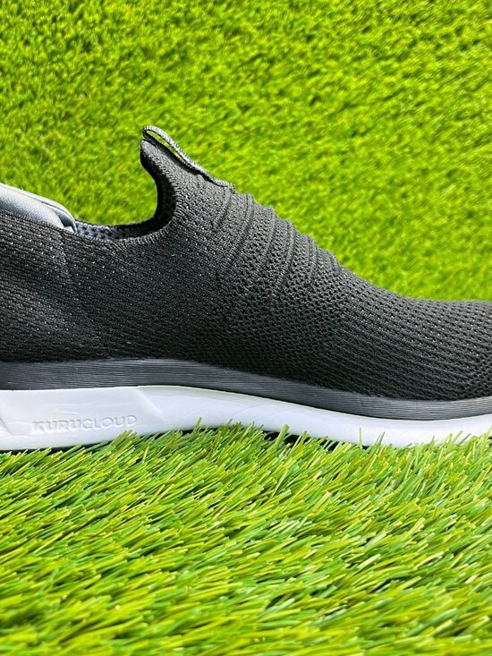 Kuru Atom Mens Size 8 Black White Gray Athletic Walking Slip On Shoes Sneakers main image 10
